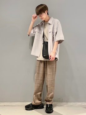 「FILA（フィラ）のアイテム（スニーカー）」を使った、omatsuさん（メンズ・169cm）の春コーディネート