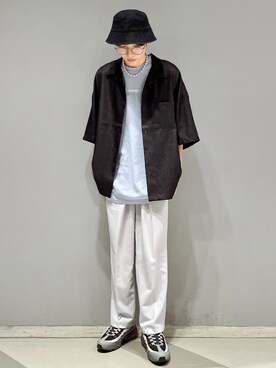 「JUNRED（ジュンレッド）のアイテム（帽子）」を使った、omatsuさん（メンズ・169cm）の春コーディネート