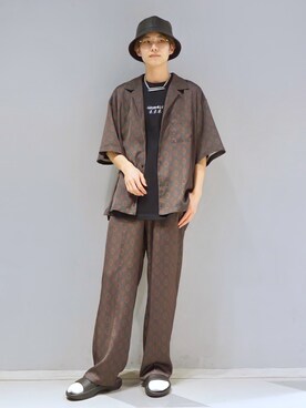 「JUNRED（ジュンレッド）のアイテム（サンダル）」を使った、omatsuさん（メンズ・169cm）の春コーディネート