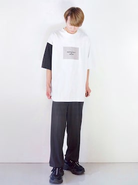 「FILA（フィラ）のアイテム（スニーカー）」を使った、omatsuさん（メンズ・169cm）の春コーディネート