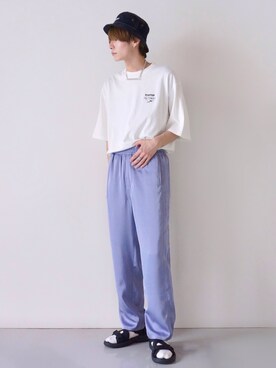 「JUNRED（ジュンレッド）のアイテム（サンダル）」を使った、omatsuさん（メンズ・169cm）の春コーディネート
