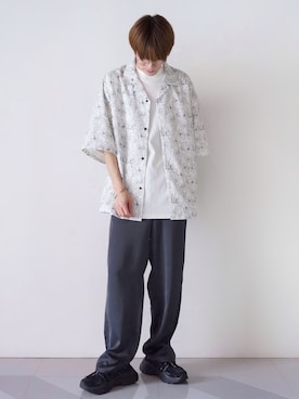 「FILA（フィラ）のアイテム（スニーカー）」を使った、omatsuさん（メンズ・169cm）の春コーディネート
