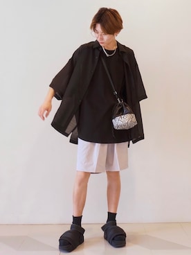 「JUNRED（ジュンレッド）のアイテム（タンクトップ）」を使った、omatsuさん（メンズ・169cm）の夏コーディネート