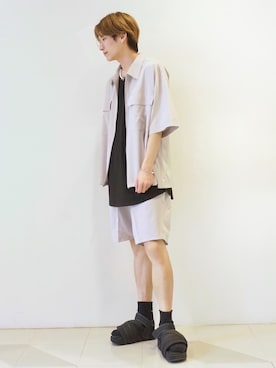 「JUNRED（ジュンレッド）のアイテム（タンクトップ）」を使った、omatsuさん（メンズ・169cm）の夏コーディネート