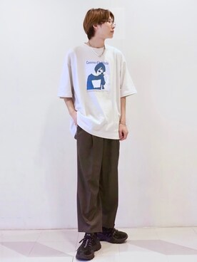 「FILA（フィラ）のアイテム（スニーカー）」を使った、omatsuさん（メンズ・169cm）の夏コーディネート