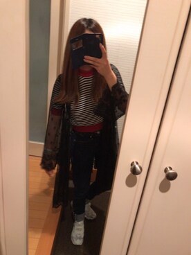 「WC（ダブル シー）のアイテム（カーディガン/ボレロ）」を使った、yさん（レディース・155cm）の夏コーディネート