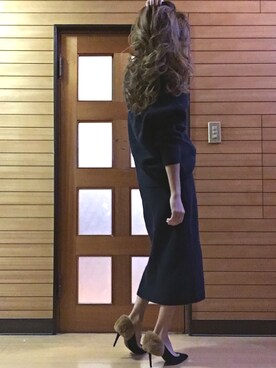 「TSURU（ツル）のアイテム（パンプス）」を使った、N.aiさん（レディース・155cm）の冬コーディネート