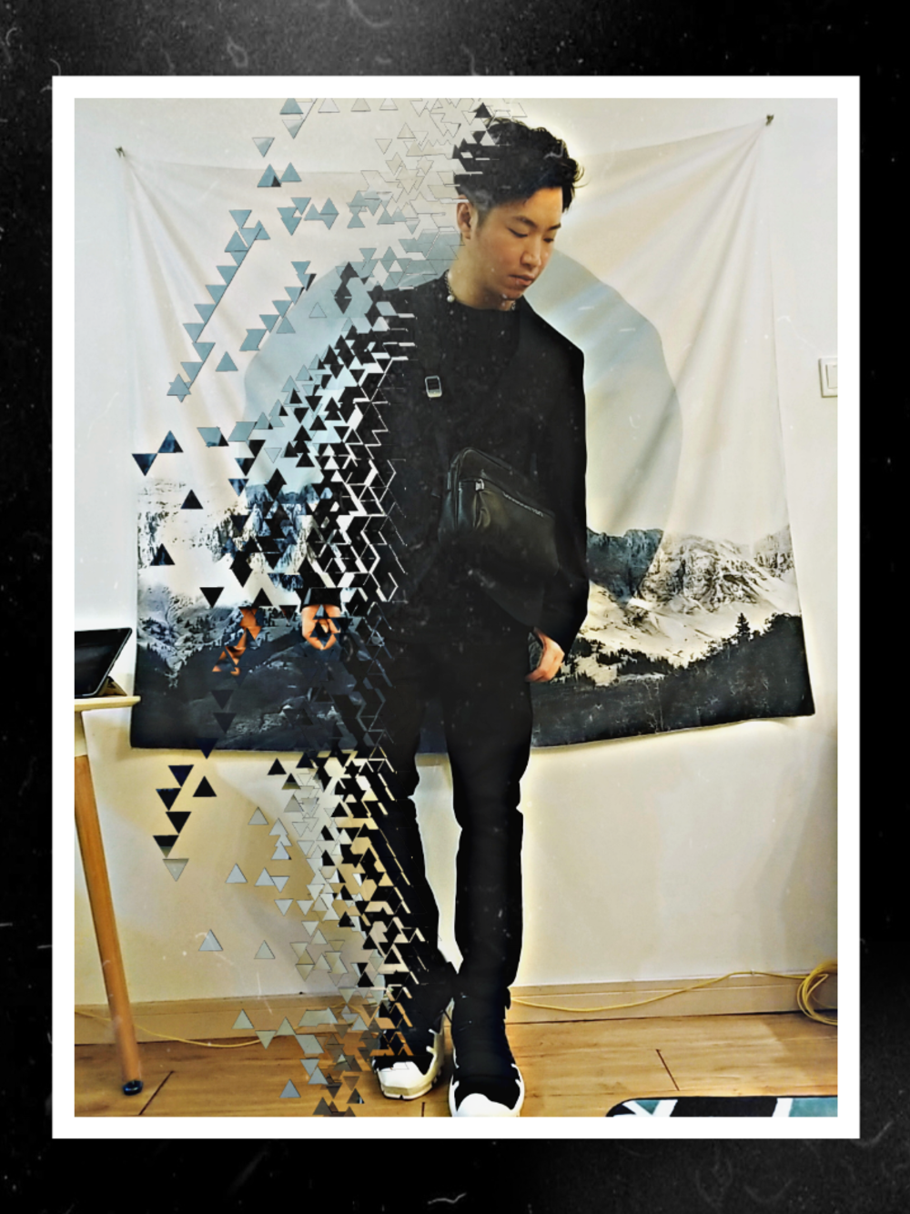 「ZARAのアイテム（シャツ/ブラウス、ホワイト系）」を使った、daniel2915さん（メンズ・172cm）の冬コーディネートの1枚目の写真