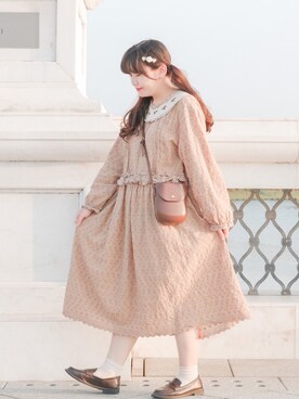 ワンピース ドレスを使った ミルクティー の人気ファッションコーディネート Wear