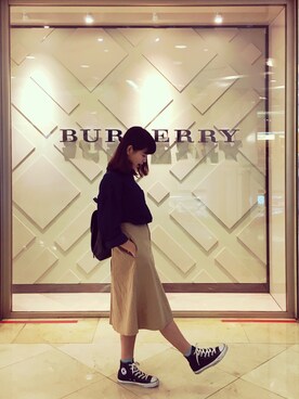 「sweesa（スウィーサ）のアイテム」を使った、Charlie Yuさん（レディース・163cm）の秋コーディネート