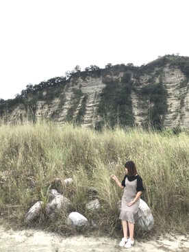 「sweesa（スウィーサ）のアイテム」を使った、Charlie Yuさん（レディース・163cm）の冬コーディネート