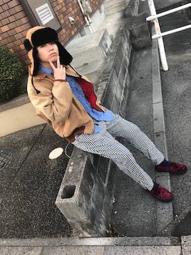「Carhartt（カーハート）のアイテム（テーラードジャケット）」を使った、psykoさん（メンズ・165cm）の秋コーディネート