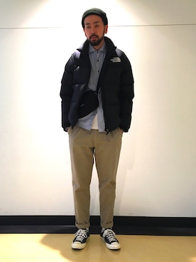 「ct70」｜「アイテム（ダウンジャケット/コート）」を使った、takumicさん（メンズ・182cm）の春コーディネート