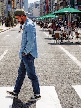 「BIG YANK（ビッグヤンク）のアイテム」を使った、takumicさん（メンズ・182cm）の夏コーディネート