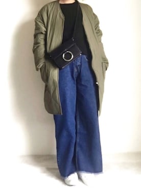 「coca（coca）（コカ）のアイテム（アクセサリー）」を使った、yumi.さん（レディース・151cm）の冬コーディネート