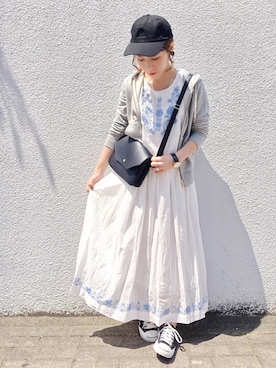 「PAGEBOY（ページボーイ）のアイテム（ワンピース）」を使った、yumi.さん（レディース・151cm）の春コーディネート