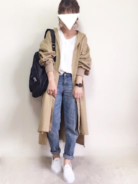 「SLY（スライ）のアイテム（その他アウター）」を使った、yumi.さん（レディース・151cm）の春コーディネート
