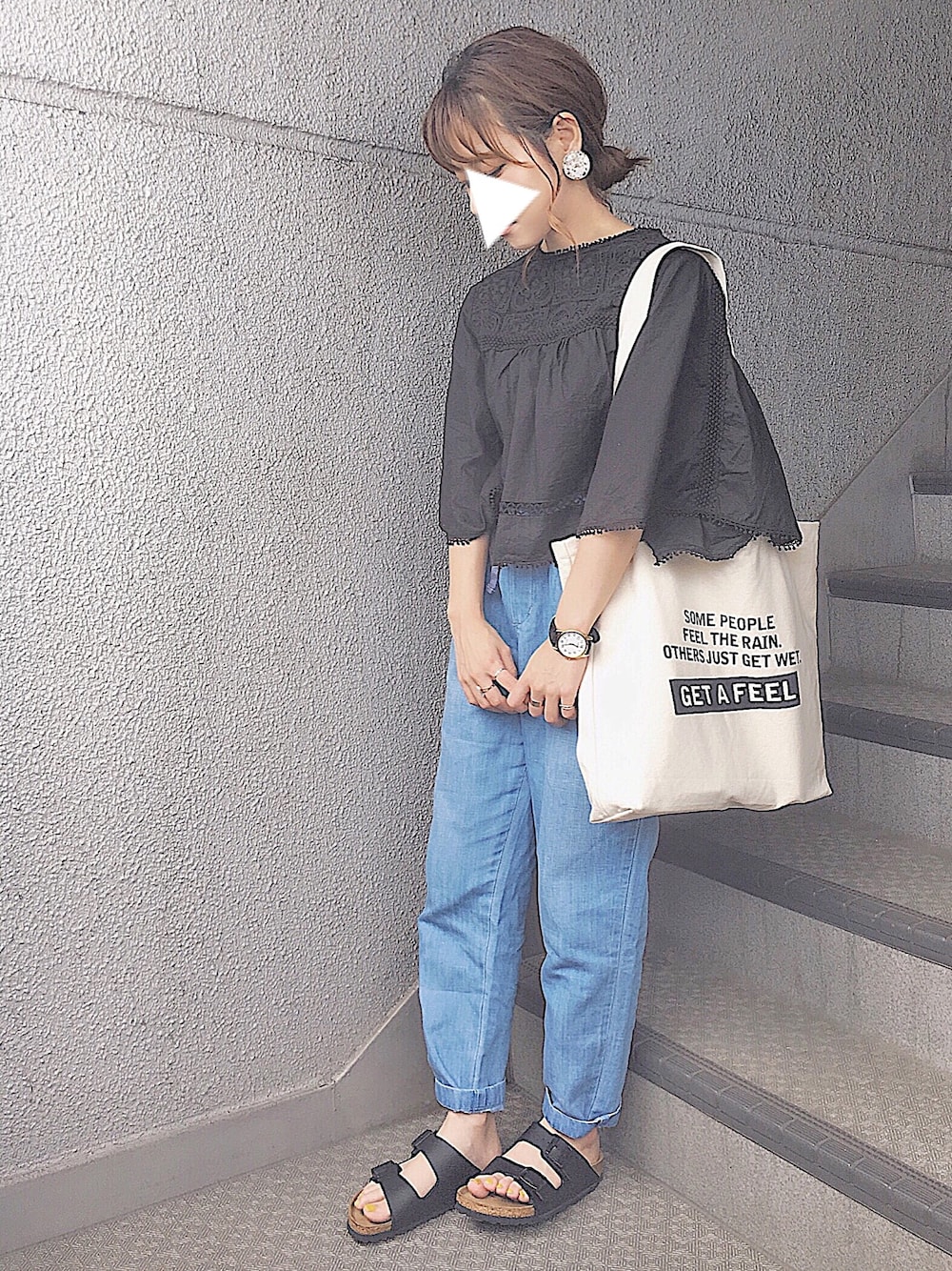 「夏コーデ、ビルケンシュトック、サンダル、シンプル、シンプルコーデ、夏、gooutwith、ARIZONA、ARIZONAEVA、birkenstock」｜「☞InstagramのInstagram→dayofme0607（その他、その他）」を使った、yumi.さん（レディース・151cm）の夏コーディネートの1枚目の写真