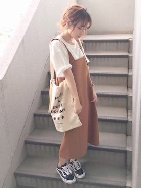 「FREE'S MART（フリーズマート）のアイテム（バッグ）」を使った、yumi.さん（レディース・151cm）の夏コーディネート