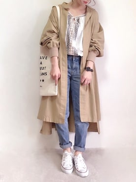 「FREE'S MART（フリーズマート）のアイテム（バッグ）」を使った、yumi.さん（レディース・151cm）の春コーディネート
