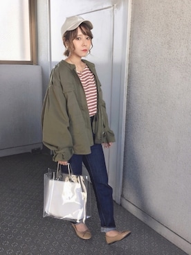 「SEVENDAYS=SUNDAY（セブンデイズサンデイ）のアイテム（バレエシューズ）」を使った、yumi.さん（レディース・151cm）の春コーディネート