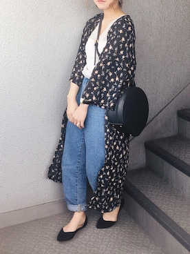 「CLOSE-UP（クローズアップ）のアイテム（トップス）」を使った、yumi.さん（レディース・151cm）の春コーディネート