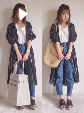「SENSE OF PLACE by URBAN RESEARCH（センスオブプレイスバイアーバンリサーチ）のアイテム（その他アウター）」を使った、yumi.さん（レディース・151cm）の春コーディネート
