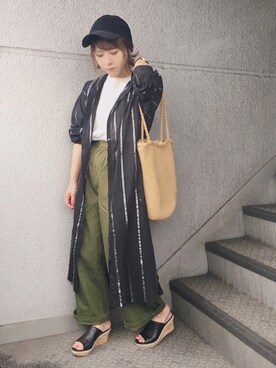「SENSE OF PLACE by URBAN RESEARCH（センスオブプレイスバイアーバンリサーチ）のアイテム（その他アウター）」を使った、yumi.さん（レディース・151cm）の春コーディネート