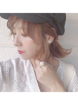 「アプレジュール」｜「アイテム（アクセサリー）」を使った、yumi.さん（レディース・151cm）の夏コーディネート
