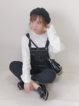 「GRL（グレイル）のアイテム（ハンチング/ベレー帽）」を使った、yumi.さん（レディース・151cm）の秋コーディネート