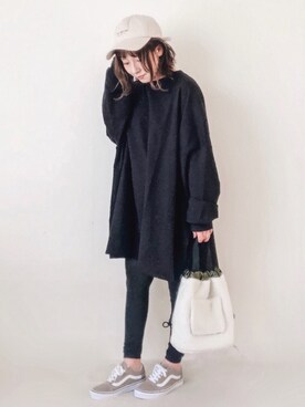 「coca（coca）（コカ）のアイテム（帽子）」を使った、yumi.さん（レディース・151cm）の秋コーディネート