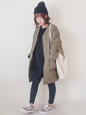「reca（レカ）のアイテム（ワンピース/ドレス）」を使った、yumi.さん（レディース・151cm）の冬コーディネート