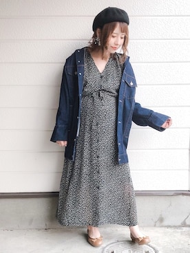 「GRL（グレイル）のアイテム（ハンチング/ベレー帽）」を使った、yumi.さん（レディース・151cm）の冬コーディネート