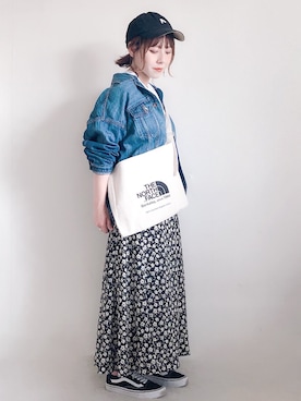 「coca（coca）（コカ）のアイテム（帽子）」を使った、yumi.さん（レディース・151cm）の春コーディネート