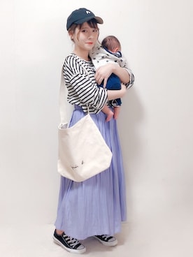 「coca（coca）（コカ）のアイテム（帽子）」を使った、yumi.さん（レディース・151cm）の春コーディネート