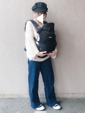 「GRL（グレイル）のアイテム（キャスケット）」を使った、yumi.さん（レディース・151cm）の春コーディネート