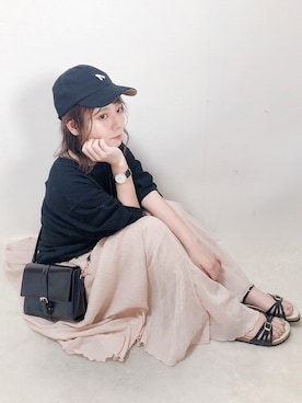 「coca（coca）（コカ）のアイテム（帽子）」を使った、yumi.さん（レディース・151cm）の春コーディネート