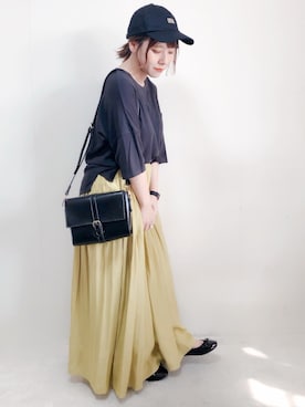 「GRL（グレイル）のアイテム（リング）」を使った、yumi.さん（レディース・151cm）の夏コーディネート