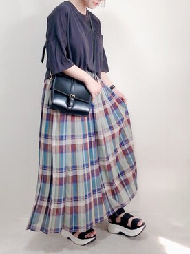 「GRL（グレイル）のアイテム（リング）」を使った、yumi.さん（レディース・151cm）の夏コーディネート