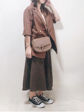 「mystic（ミスティック）のアイテム（ジャケット/アウター）」を使った、yumi.さん（レディース・151cm）の夏コーディネート