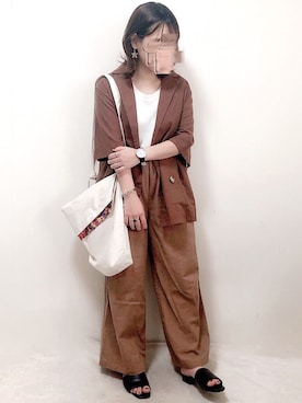 「mystic（ミスティック）のアイテム（ジャケット/アウター）」を使った、yumi.さん（レディース・151cm）の夏コーディネート