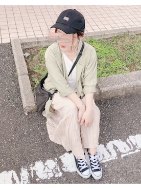 「Kastane（カスタネ）のアイテム（その他アウター）」を使った、yumi.さん（レディース・151cm）の夏コーディネート