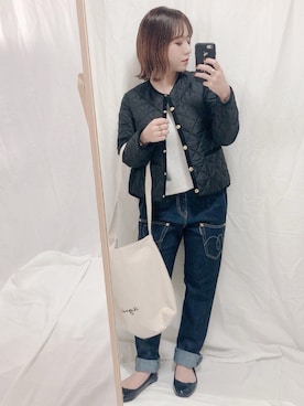 「mercibeaucoup,（メルシーボークー）のアイテム」を使った、yumi.さん（レディース・151cm）の秋コーディネート