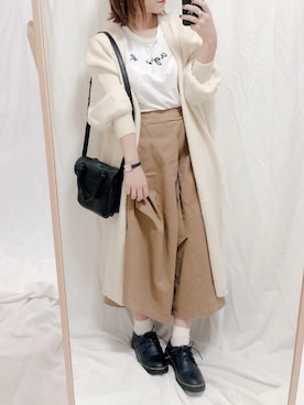「mercibeaucoup,（メルシーボークー）のアイテム」を使った、yumi.さん（レディース・151cm）の秋コーディネート