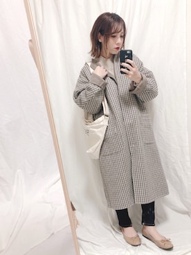 「SENSE OF PLACE by URBAN RESEARCH（センスオブプレイスバイアーバンリサーチ）のアイテム（その他アウター）」を使った、yumi.さん（レディース・151cm）の秋コーディネート