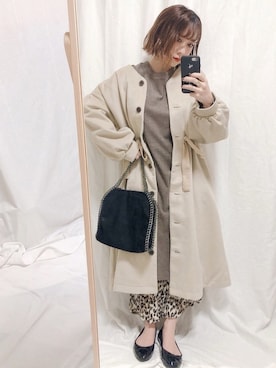 「tiptop（ティップトップ）のアイテム（その他アウター）」を使った、yumi.さん（レディース・151cm）の秋コーディネート