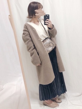 「URBAN RESEARCH Sonny Label（アーバンリサーチサニーレーベル）のアイテム（ムートンコート）」を使った、yumi.さん（レディース・151cm）の秋コーディネート