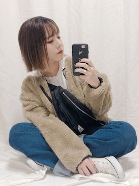 「URBAN RESEARCH Sonny Label（アーバンリサーチサニーレーベル）のアイテム（ブルゾン）」を使った、yumi.さん（レディース・151cm）の秋コーディネート