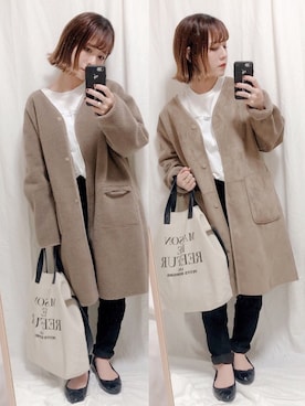 「URBAN RESEARCH Sonny Label（アーバンリサーチサニーレーベル）のアイテム（ムートンコート）」を使った、yumi.さん（レディース・151cm）の秋コーディネート