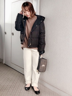 「URBAN RESEARCH Sonny Label（アーバンリサーチサニーレーベル）のアイテム（ダウンジャケット/コート）」を使った、yumi.さん（レディース・151cm）の冬コーディネート